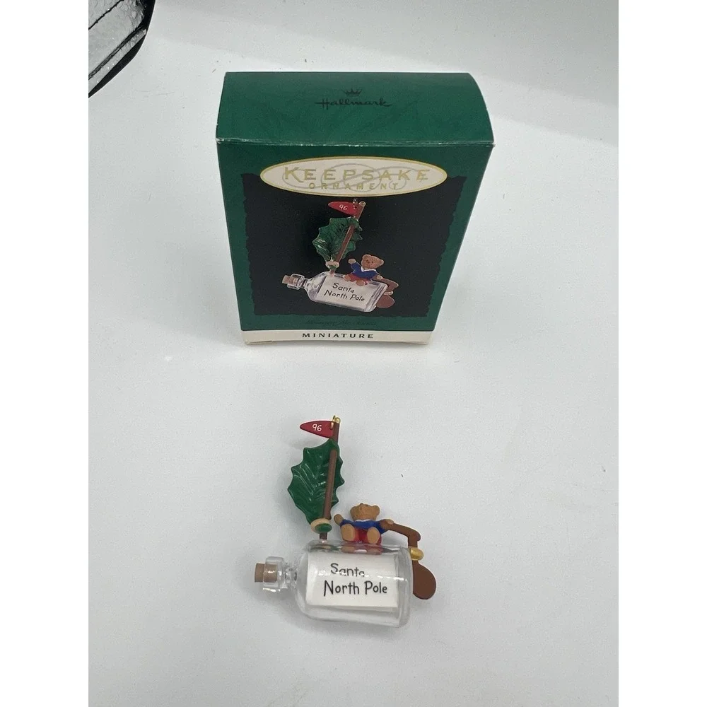 🎅 Hallmark Keepsake Miniature Ornament – Message For Santa (1996) – EUC 🎄‎